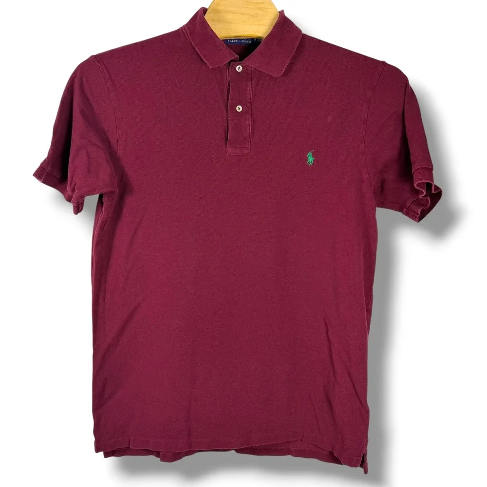 Polo Ralph Lauren Polo Shirt Men Large Tall Maroon Classic Cotton Pique Pony